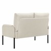 Metal Frame Loveseat Couch,Designed with Simple Lines LoveseatIt,Fits well in Apartments or Rooms with Limited Space,Erfect for Small Spaces ,Beige - 3 of 4