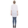 Women's Stretchy Button-Down Tunic - White Mark - 4 of 4