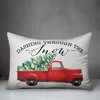 Creative Products Dashing Through the Snow Red Truck 14x20 Indoor / Outdoor Pillow - 3 of 3