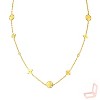 Gold Titanium Steel Multi - Shape Modern Women's Necklace - 3 of 4