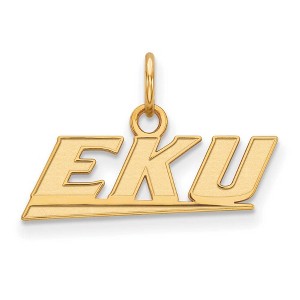 Black Bow Jewelry 14k Yellow Gold Plated Sterling Silver Eastern Kentucky Colonels NCAA Extra Small Pendant - 1 of 3