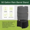 Good Ideas Rain Wizard 50 Gallon Rain Barrel Stand, Adds Optimal Room for Draining into Buckets or Pails, Increases Water Pressure & Water Flow, Black - 2 of 4