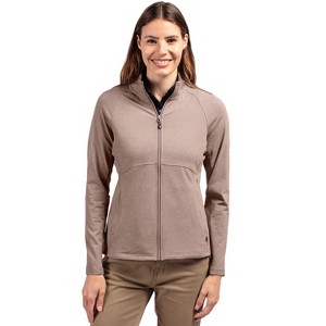 Cutter & Buck Adapt Eco Knit Heather Recycled Womens Full Zip - 1 of 2