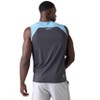 Future Planet Men's Horizon Quick-Dry Performance Sport Athletic Active Outdoor Muscle Tee Tank Top Blue / Charcoal - 2 of 4