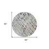 Silver Gray And Charcoal Abstract Washable Indoor Outdoor Area Rug - 3 of 4