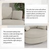 Mlmh & Kngwa 40.4" W Chenille Swivel Barrel Chair with Ottoman and Pillows - 3 of 4