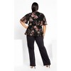 Women's Plus Size Blossom Love Top - black | CITY CHIC - image 3 of 4