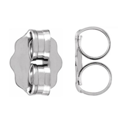 Pompeii3 14k White Gold Replacement Push Backings
