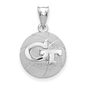Black Bow Jewelry Sterling Silver Georgia Tech Yellow Jackets NCAA Pendant - 1 of 3