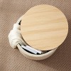 Ornavo Home Large 22" Inch Round Coffee Table Storage Ottoman - 4 of 4