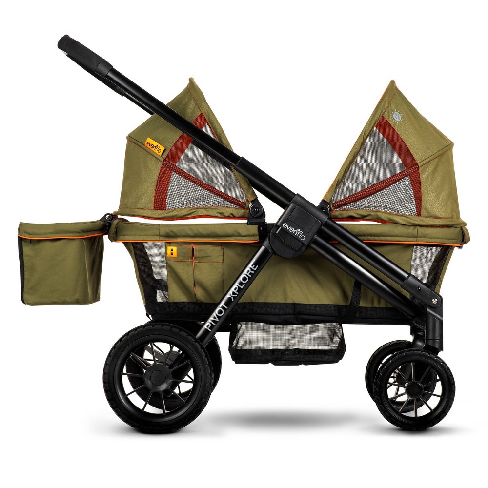 Evenflo Pivot Xplore All-Terrain Double Stroller Wagon - Ranger Green -  76499722