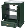 YOOCOZZ 24'' Freestanding Bathroom Vanity with Ceramic Sink,Silver Handles and Soft Closing Doors - 2 of 4