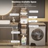 Bathroom Storage, 7-Tier Storage Cabinet with Transparent Doors, Tall Narrow Storage Cabinet with Tissue Box for Small Space, Bathroom, Kitchen - 3 of 4