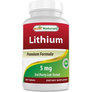 Best Naturals Lithium Orotate 5 mg 180 Tablets - 1 of 4