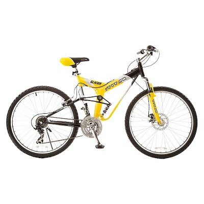 black and yellow mountain bike