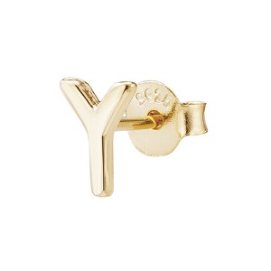 Adornia 14k Gold Vermeil .925 Sterling Silver Single Initial Stud Earring - 1 of 2