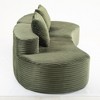 Corduroy Curved Compressed Modular Sectional Sofa, High-Density Sponge & Pillows - 4 of 4