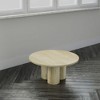 Royal Hampton Round Top with 3 Pillar Legs Mango Wood Coffee Table, 35.5 Inch - 3 of 4