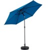 Gulches 9FT Outdoor Patio Umbrella Outdoor Table Umbrella with Push Button Tilt and Crank(Base Not Included)(Dark blue) - 4 of 4
