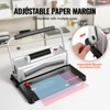 VEVOR Coil Spiral Binding Machine, Manual Book Maker with Electric Binding, 46-Holes Binding 500 Sheets Punch Binder, Silver&Black - 4 of 4