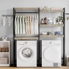 Laundry Room Organization and Storage,5 Tier Wood Over The Washer and Dryer Storage Shelf with Drying Clothes Racks,Space Saver Heavy Duty Bathroom - 4 of 4