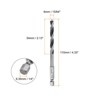 Unique Bargains Bearing Steel Hex Shank Brad Point Drill Bits for Woodworking Plywood Plastic 2 Pcs - 2 of 3