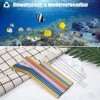 Metal Straws, Reusable Stainless Steel Straws Set - 19 Piece Rainbow Colored with 4 Cleaning Brushes - 4 of 4