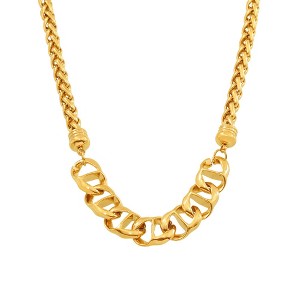 Link Necklace - HTUTWOO™ Stainless Steel 18K Gold Plated Fade-Resistant Jewelry, Hip Hop for Men and Women - 1 of 4
