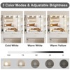56" Farmhouse Vanity Set w/Lighted Mirror, Charging Station & Shelves - 3 Adjustable Lighting Modes - Modern Dressing Table for Women & Girls - 4 of 4