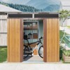 NicBex 5x6 Ft Outdoor Metal Storage Shed with Transparent Plate and Foundation for Backyard Garden,Patio,Coffee - 2 of 4