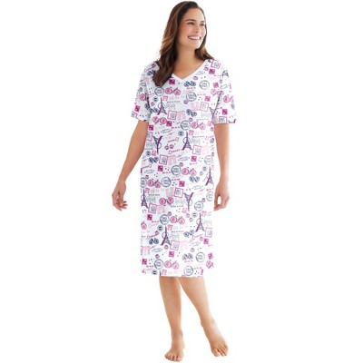 Dreams & Co. Plus Size Print Sleepshirt