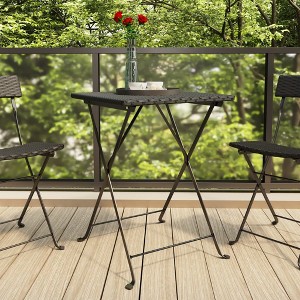 vidaXL Folding Bistro Table Black 21.7 - 1 of 4