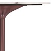 WyndenHall Whaler Dining Table White/Copper: 35.8" Contemporary Marble Top, Iron Base, Seats 2 - 3 of 4