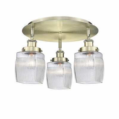 Colton - 3 Light Flush Mount In Industrial Style-9.5 Inches Tall and 17.25 Inches Wide