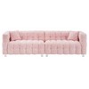 CAVINAS Teddy Fleece Loveseat Sofa with 2 Throw Pillows, Vintage Sofa Couch with Sturdy Hardware Foot Support for Living Room, Bedroom - 4 of 4