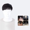 Jessie's Wig Men's Hand-Tied PU Base Human Hair Toupee 15x20 Full Coverage Straight Natural Black 1 Pc/Pack - 2 of 4