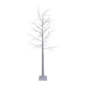 Season's Designs 7ft White Birch Branch Tree with Stand Indoor Christmas Decoration, Plastic Green, Ground Freestanding, Plug-In, , LED Warm White - 1 of 1