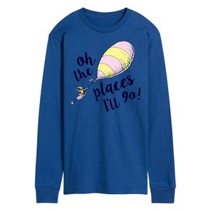 Men's - Dr. Seuss - Oh The Places I'll Go Balloon Long Sleeve Graphic T-Shirt - 1 of 4