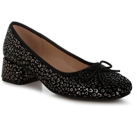 Женские туфли Rag & Co Womens Ningen Leopard Print Block Heel s Ballerinas 8