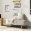 Nuria 49 Wide Modern Upholstered Flip Top Storage Bench with Golden Metal C - 3 of 4