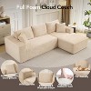 108" Cloud Sectional Couch with L-Shape Chaise, Modern Corduroy Modular Sofa with Deep Seat, Boneless Cloud Couches for Living Room Bedroom - 3 of 4