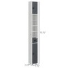 Resenkos Bathroom Floor Cabinet, Bathroom Cabinet, Narrow Storage Unit, Floor Cabinet for Bathroom, Living Room, Entryway, Kitchen Gray - 3 of 4
