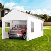 10×20 FT Garage, Portable Garage with Roll-up Doors and Ventilated Windows, Galvanized Steel Frame and PE Canopy-Coolbibila - 2 of 4