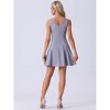 INSPIRE CHIC Women's Sleeveless Sweetheart Neck Fit and Flared A Line Cocktail Dress - 4 of 4