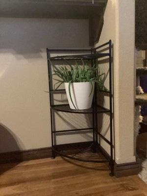 48 4 Tier Corner Shelf Black - Breighton Home