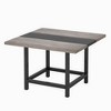 Kumasinova 39.37" Square Dining Table,Modern Center Table with Wood Tabletop & Metal Legs,Kitchen Table for Living Room & Office,Gray - 2 of 4