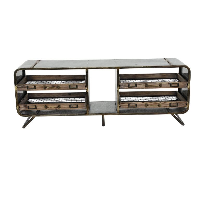 Industrial Storage Bench Gray - Olivia &#38; May, 1 of 12