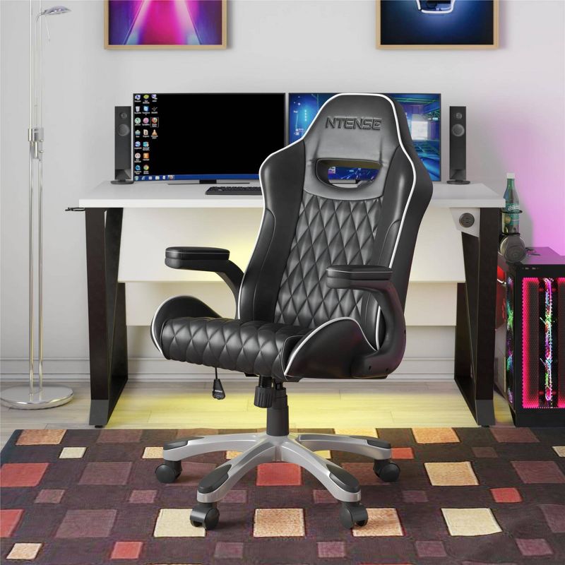 NTENSE Galaxy Gaming and Office Chair PU Leather Black, 2 of 15