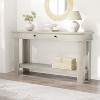 Coucheta 54-Inch Farmhouse Console Table with 2 Drawers, Wooden Entryway Table with Storage Shelf, Sofa Table for Living Room Hallway - 2 of 4