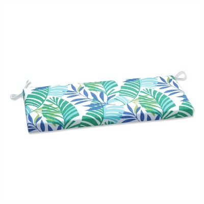 Pillow Perfect 18" x 45" Islamorada Outdoor/Indoor Bench Cushion Blue/Green